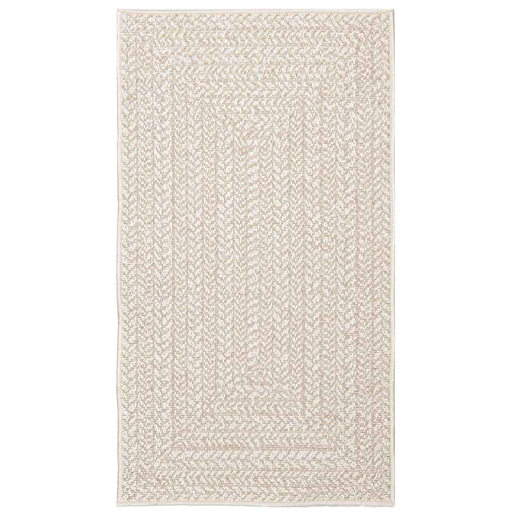 Teppich ZIZUR Creme 60x110 cm Jute-Optik Indoor und Outdoor