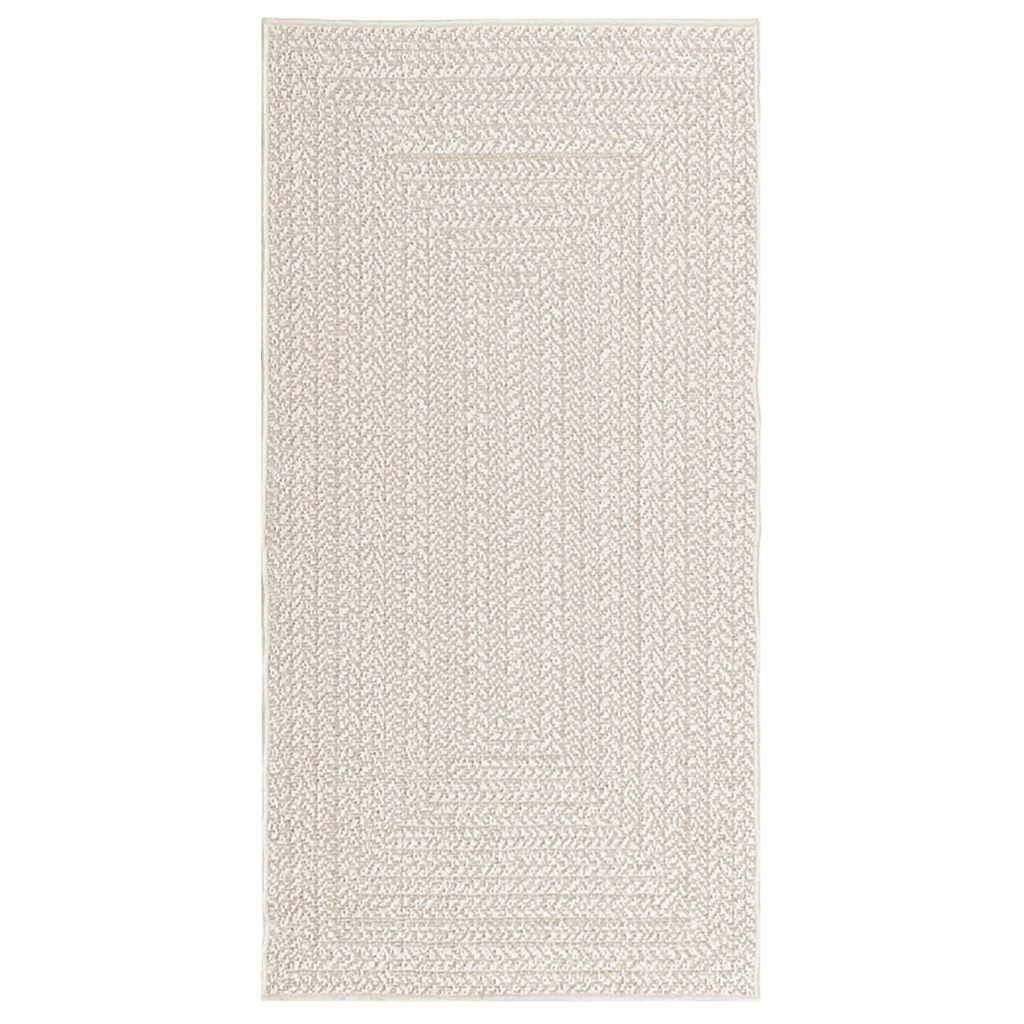 Teppich ZIZUR Creme 80x150 cm Jute-Optik Indoor und Outdoor