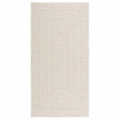 Teppich ZIZUR Creme 80x150 cm Jute-Optik Indoor und Outdoor