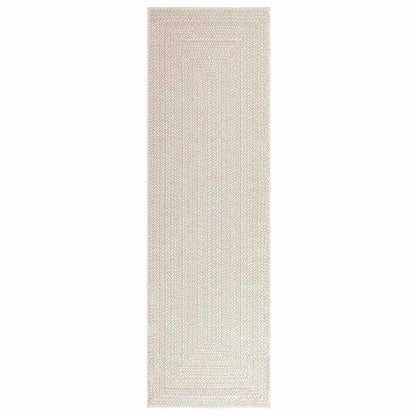 Teppich ZIZUR Creme 80x250 cm Jute-Optik Indoor und Outdoor