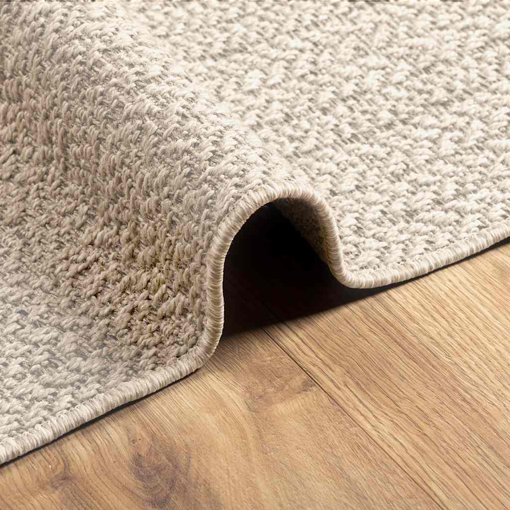 Teppich ZIZUR Creme 80x250 cm Jute-Optik Indoor und Outdoor