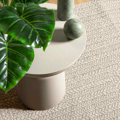 Teppich ZIZUR Creme 240x240 cm Jute-Optik Indoor und Outdoor