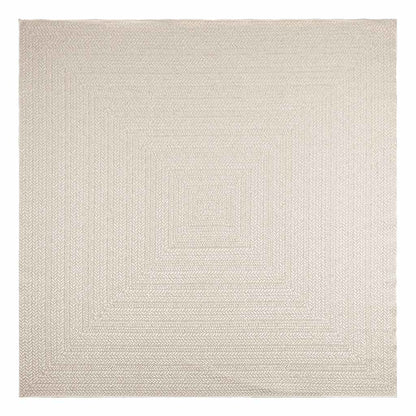 Teppich ZIZUR Creme 240x240 cm Jute-Optik Indoor und Outdoor