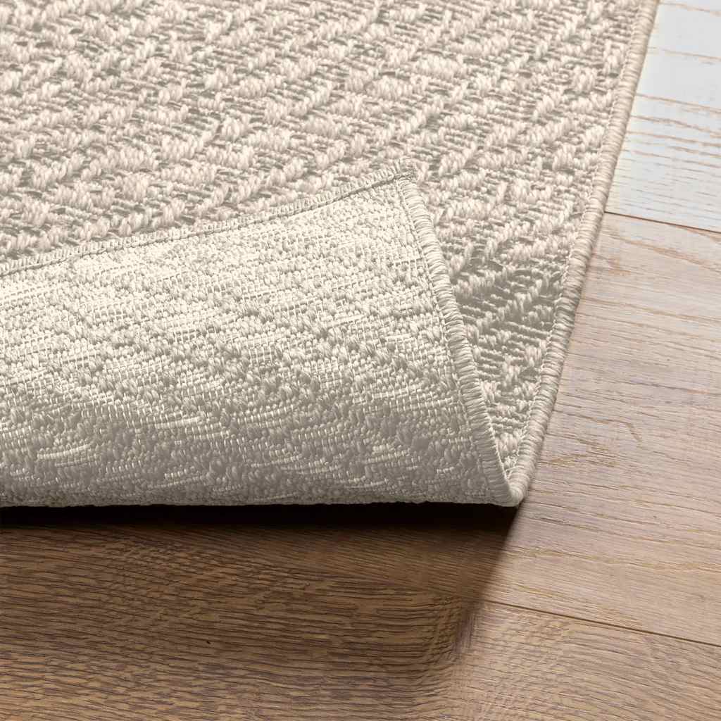 Teppich ZIZUR Creme 60x110 cm Jute-Optik Indoor und Outdoor