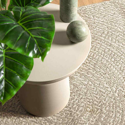 Teppich ZIZUR Creme 80x200 cm Jute-Optik Indoor und Outdoor