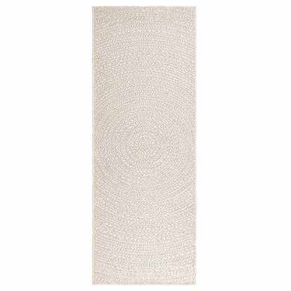 Teppich ZIZUR Creme 80x200 cm Jute-Optik Indoor und Outdoor