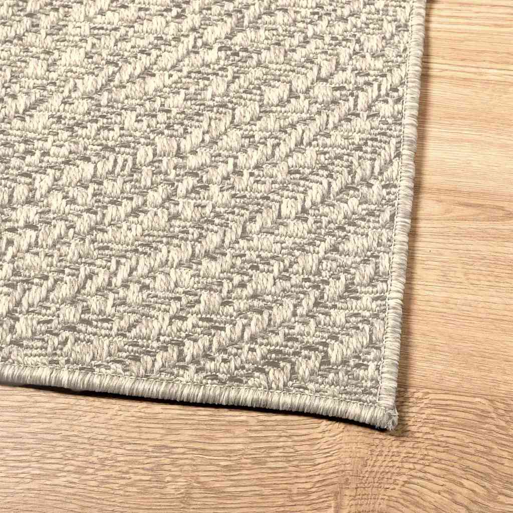 Teppich ZIZUR Creme 80x200 cm Jute-Optik Indoor und Outdoor