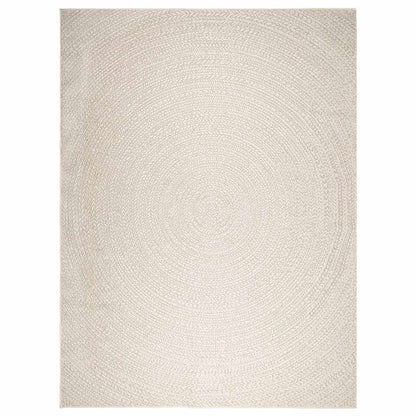 Teppich ZIZUR Creme 240x340 cm Jute-Optik Indoor und Outdoor