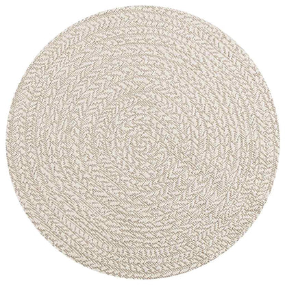 Teppich ZIZUR Creme Ø 90 cm Jute-Optik Indoor und Outdoor