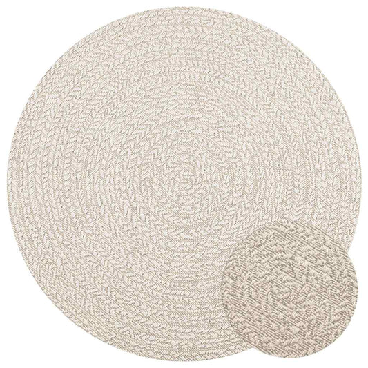 Teppich ZIZUR Creme Ø 120 cm Jute-Optik Indoor und Outdoor