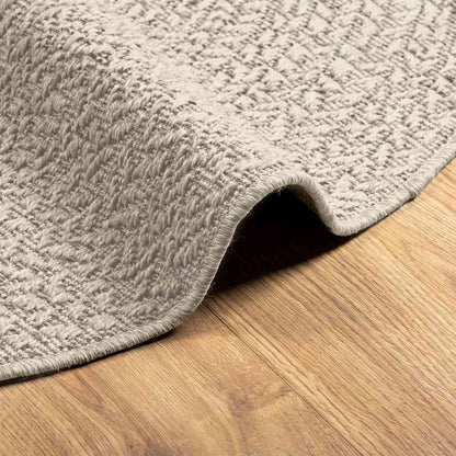 Teppich ZIZUR Creme Ø 120 cm Jute-Optik Indoor und Outdoor