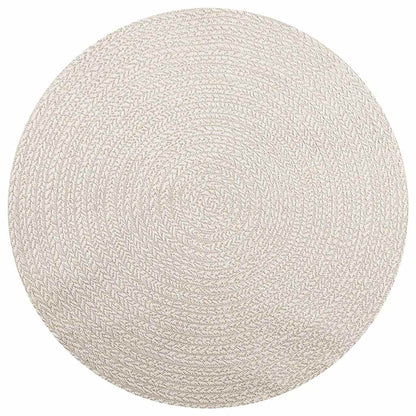 Teppich ZIZUR Creme Ø 160 cm Jute-Optik Indoor und Outdoor