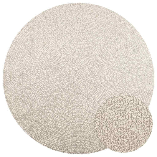 Teppich ZIZUR Creme Ø 200 cm Jute-Optik Indoor und Outdoor