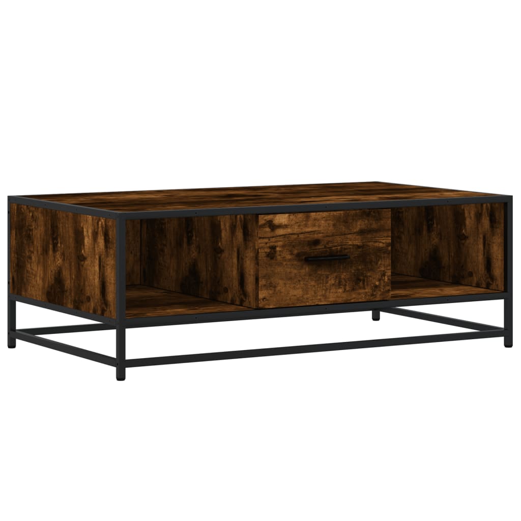 Couchtisch Räuchereiche 100x57x35 cm Holzwerkstoff und Metall