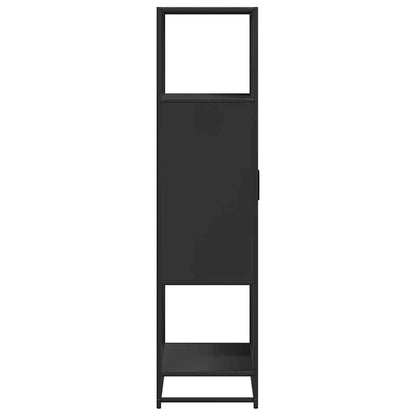 Highboard Schwarz 68x35x139 cm Holzwerkstoff und Metall