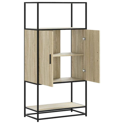 Highboard Sonoma-Eiche 68x35x139 cm Holzwerkstoff und Metall