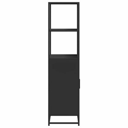 Highboard Schwarz 68x35x139 cm Holzwerkstoff und Metall