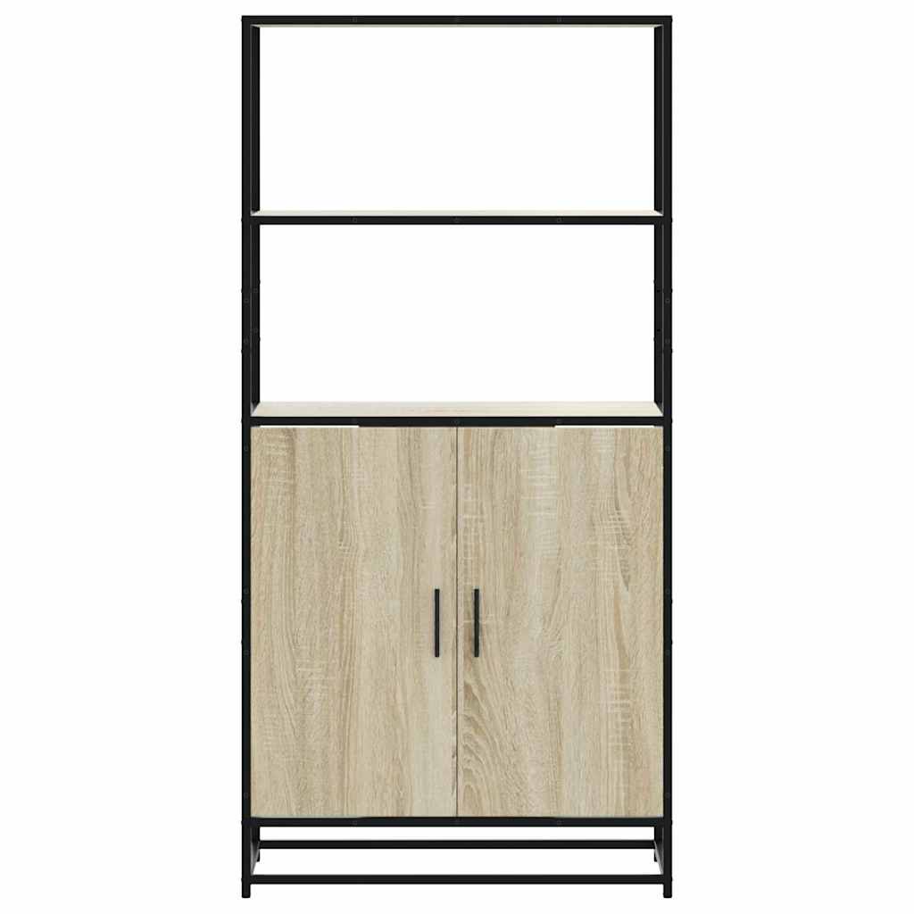 Highboard Sonoma-Eiche 68x35x139 cm Holzwerkstoff und Metall