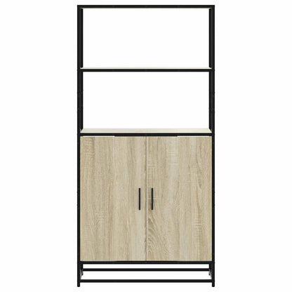 Highboard Sonoma-Eiche 68x35x139 cm Holzwerkstoff und Metall