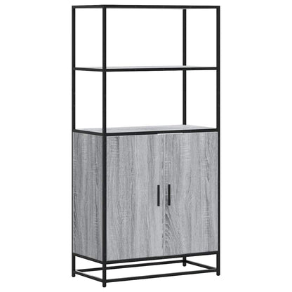 Highboard Grau Sonoma 68x35x139 cm Holzwerkstoff und Metall