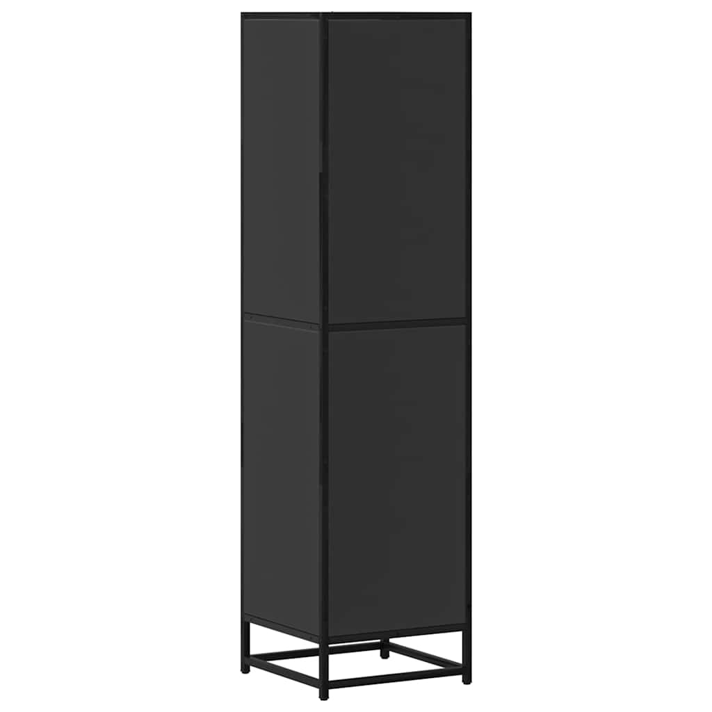 Highboard Schwarz 35,5x35x139 cm Holzwerkstoff und Metall