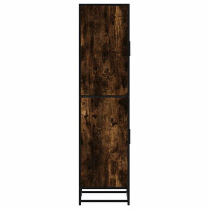 Highboard Räuchereiche 35,5x35x139 cm Holzwerkstoff Metall