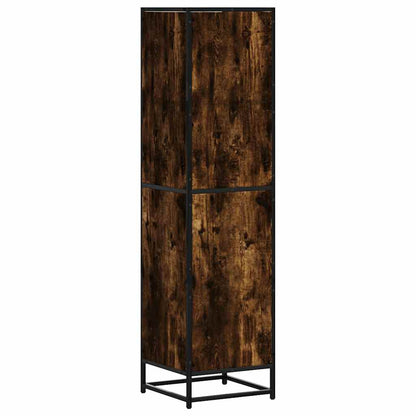 Highboard Räuchereiche 35,5x35x139 cm Holzwerkstoff Metall