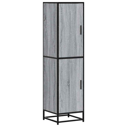 Highboard Grau Sonoma 35,5x35x139 cm Holzwerkstoff und Metall