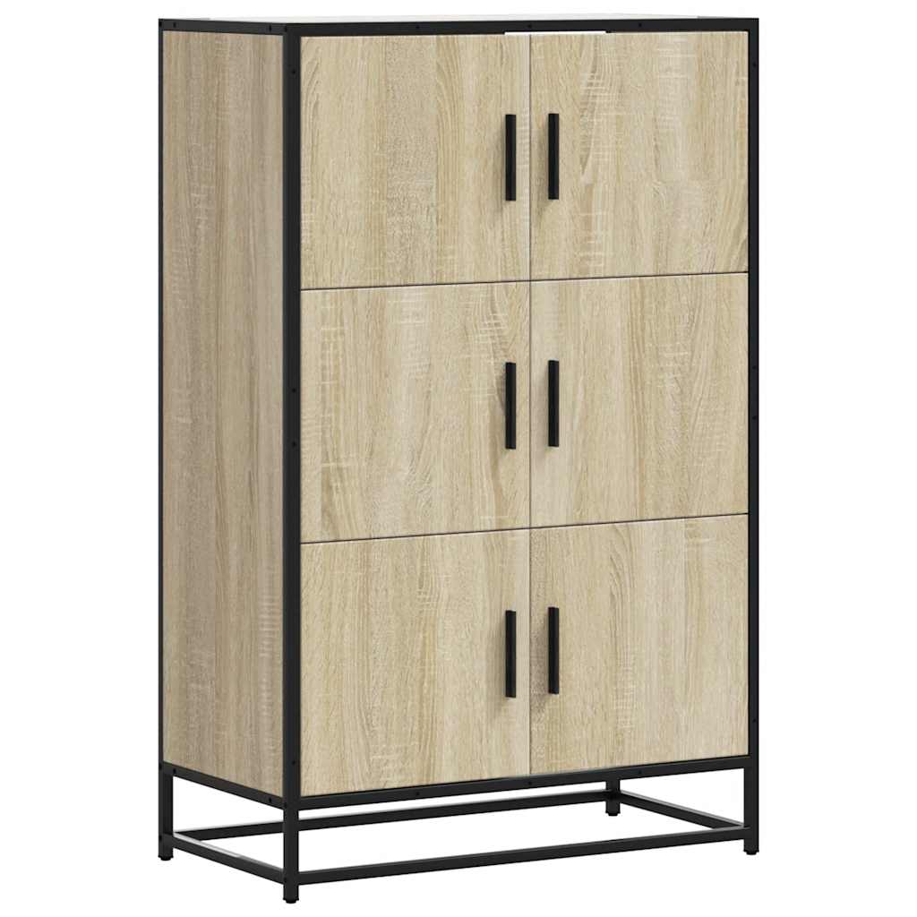 Highboard Sonoma-Eiche 68x35x106,5 cm Holzwerkstoff Metall