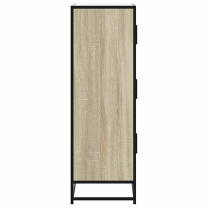 Highboard Sonoma-Eiche 68x35x106,5 cm Holzwerkstoff Metall