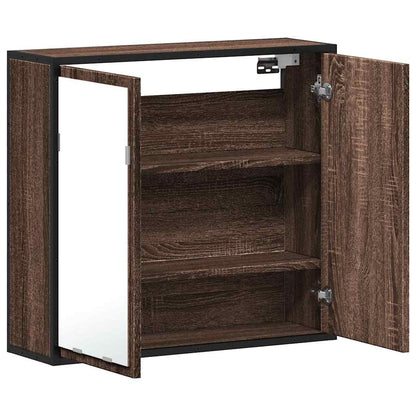 Bad-Spiegelschrank Braun Eichen-Optik 65x20x60 cm Holzwerkstoff