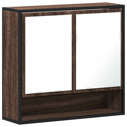 Bad-Spiegelschrank Braun Eichen-Optik 65x20x60 cm Holzwerkstoff