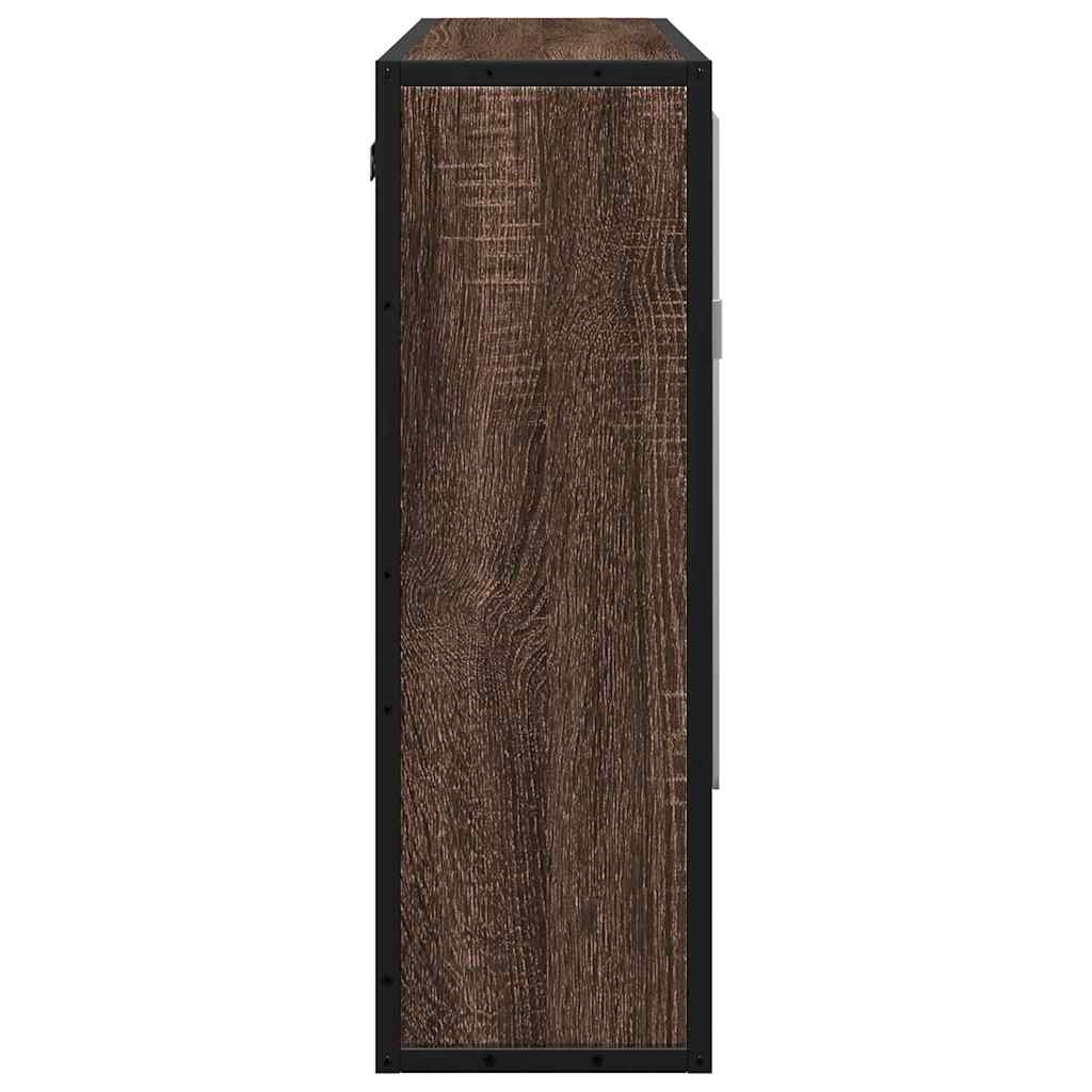 Bad-Spiegelschrank Braun Eichen-Optik 65x20x60 cm Holzwerkstoff