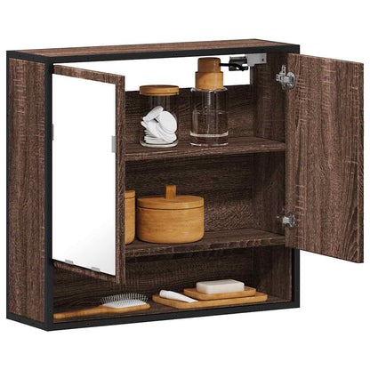 Bad-Spiegelschrank Braun Eichen-Optik 65x20x60 cm Holzwerkstoff