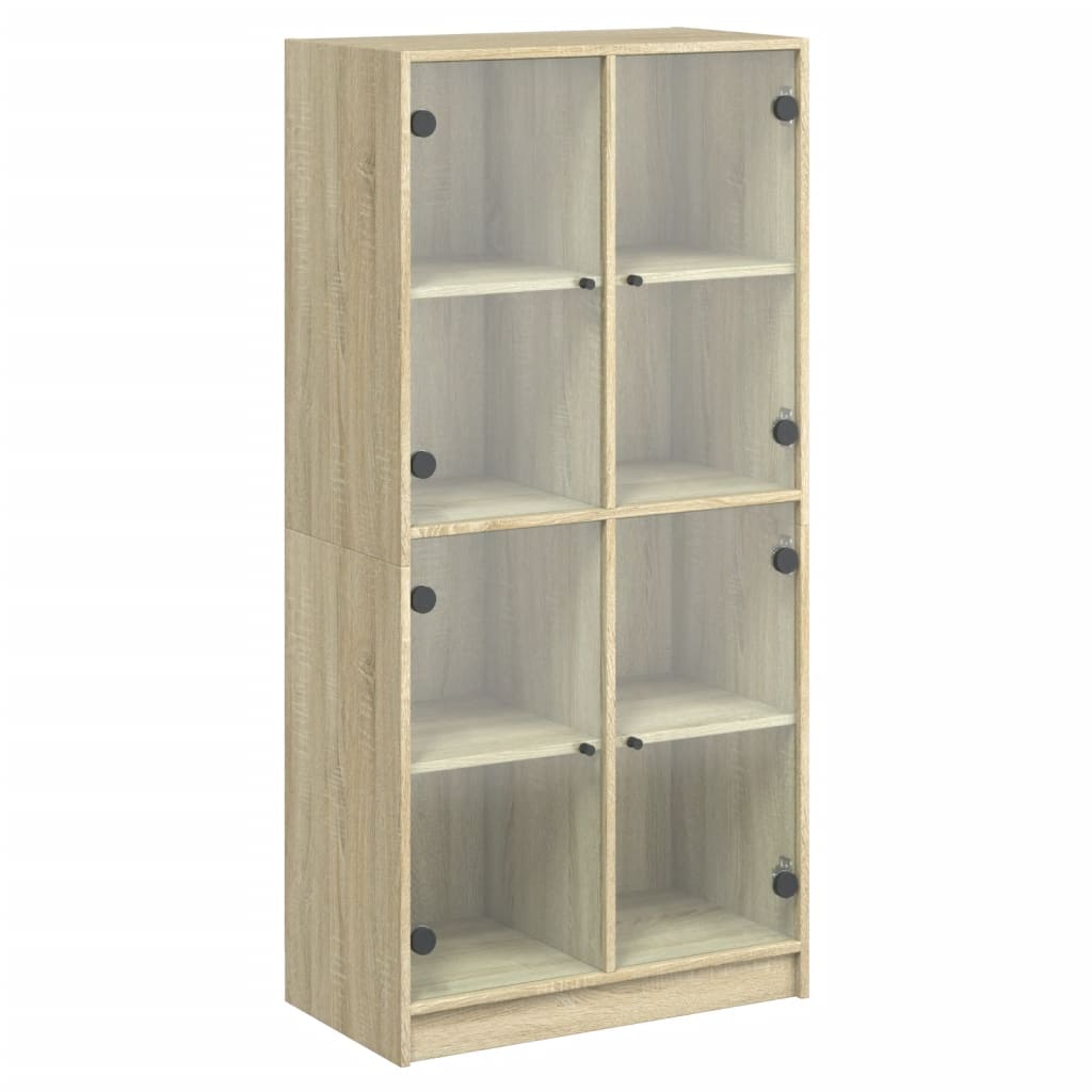 Highboard mit Türen Sonoma-Eiche 68x37x142 cm Holzwerkstoff