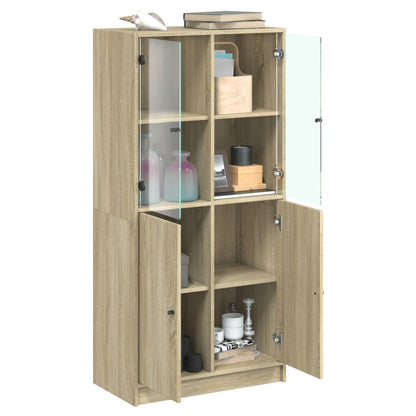 Highboard mit Türen Sonoma-Eiche 68x37x142 cm Holzwerkstoff