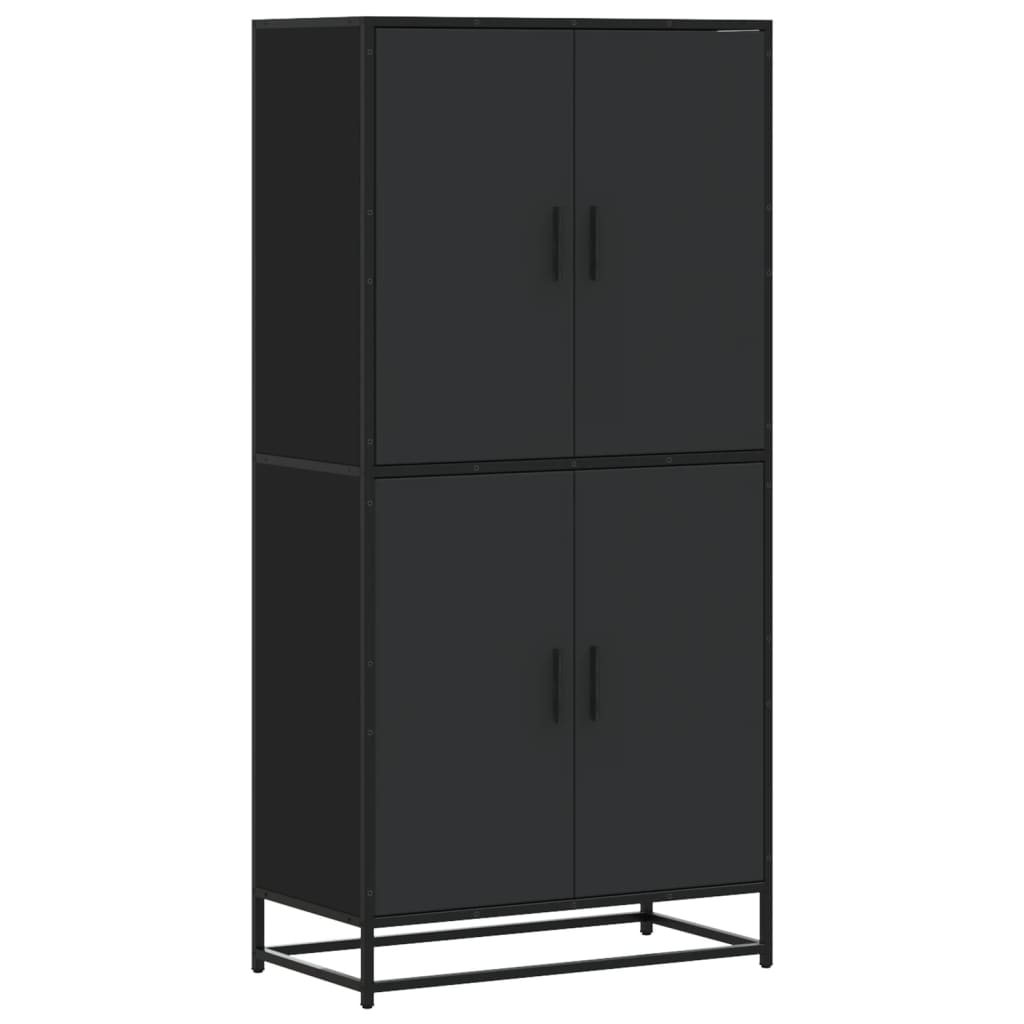 Highboard Schwarz 68x35x139 cm Holzwerkstoff