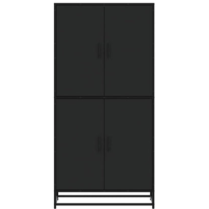 Highboard Schwarz 68x35x139 cm Holzwerkstoff