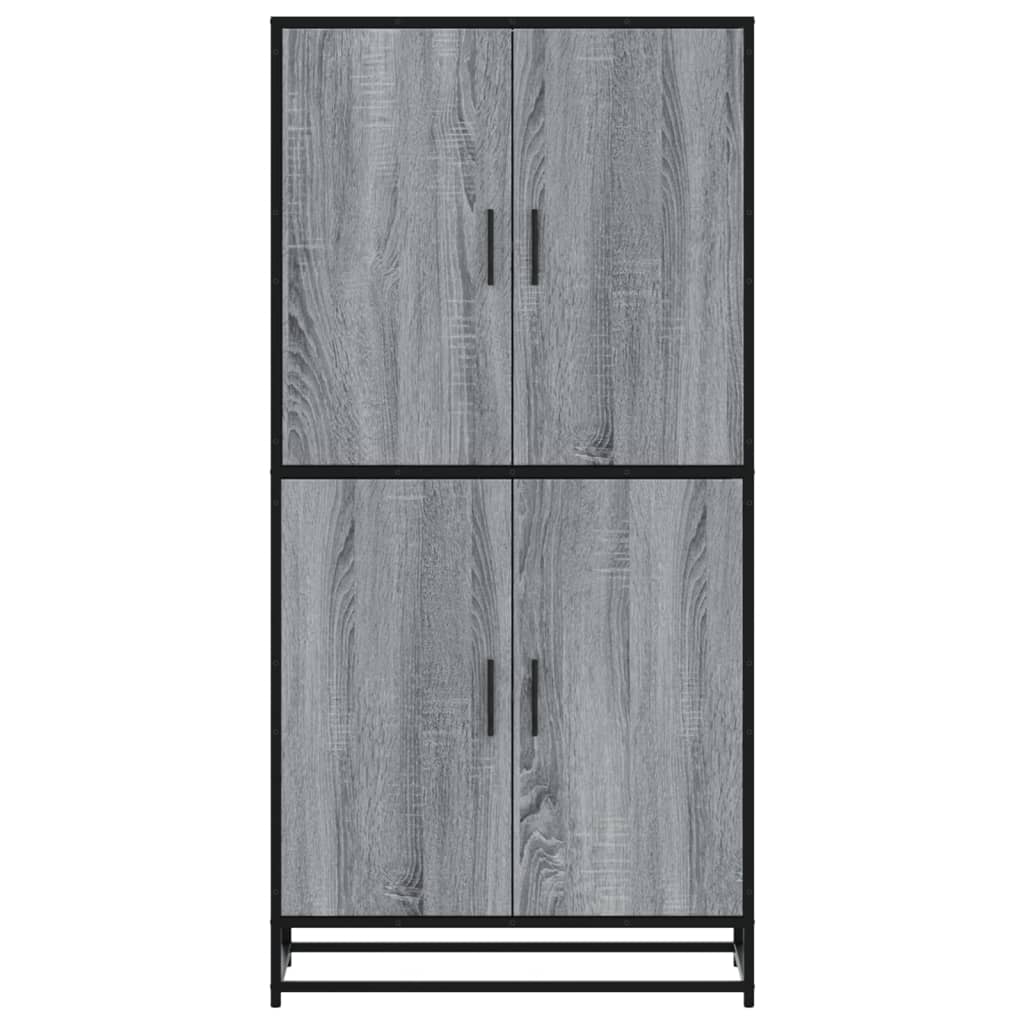 Highboard Grau Sonoma 68x35x139 cm Holzwerkstoff