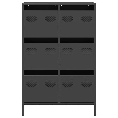 Highboard Schwarz 68x39x101,5 cm Stahl