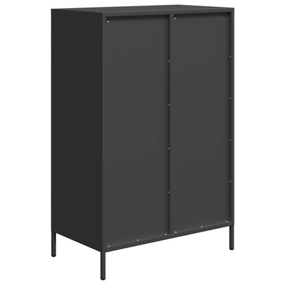 Highboard Schwarz 68x39x101,5 cm Stahl