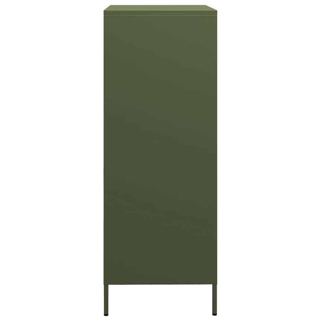 Highboard Olivgrün 68x39x101,5 cm Stahl