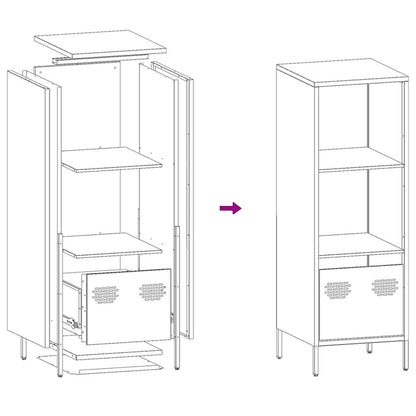 Highboard Anthrazit 35x39x103,5 cm Stahl