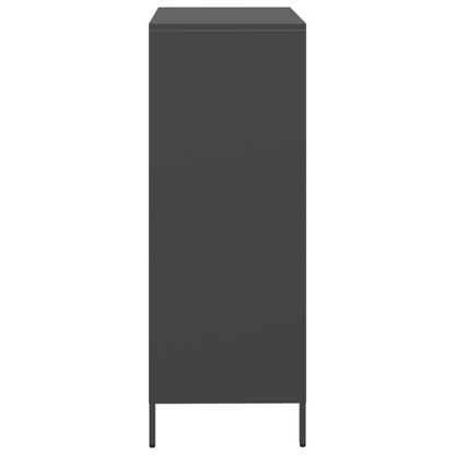 Highboard Schwarz 68x39x103,5 cm Stahl