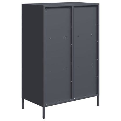 Highboard Anthrazit 68x39x103,5 cm Stahl