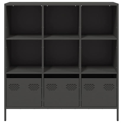 Highboard Schwarz 101,5x39x103,5 cm Stahl