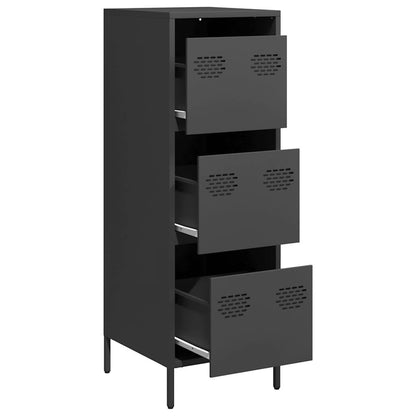 Highboard Schwarz 39x35x103,5 cm Stahl