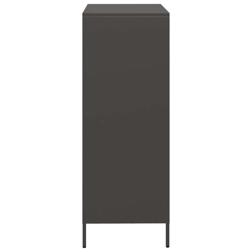 Highboard Schwarz 39x35x103,5 cm Stahl