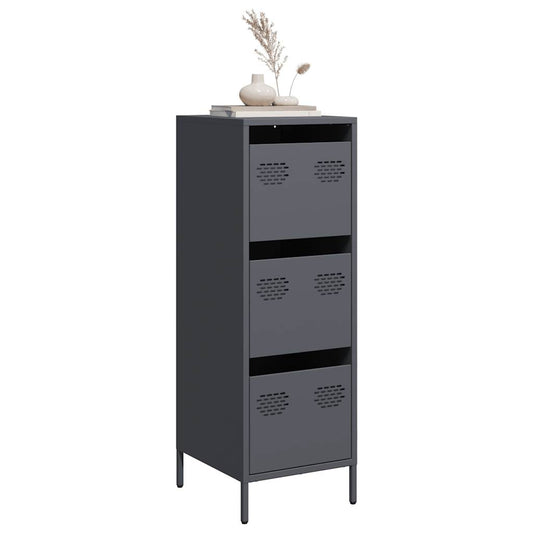 Highboard Anthrazit 39x35x103,5 cm Stahl