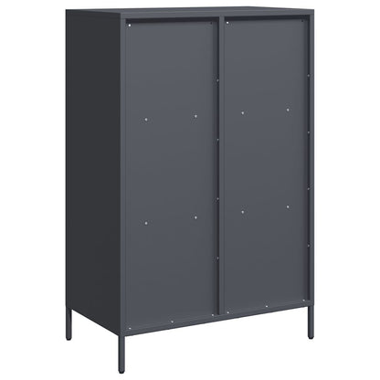 Highboard Anthrazit 68x39x103,5 cm Stahl